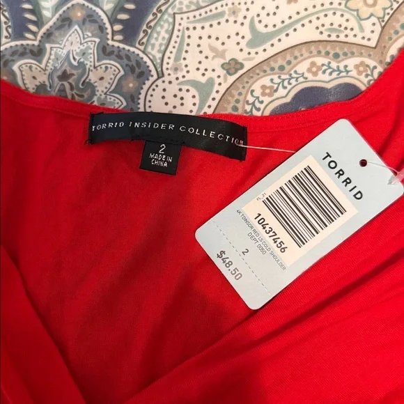 Torrid Vibrant Red Blouse - Picture 2 of 5